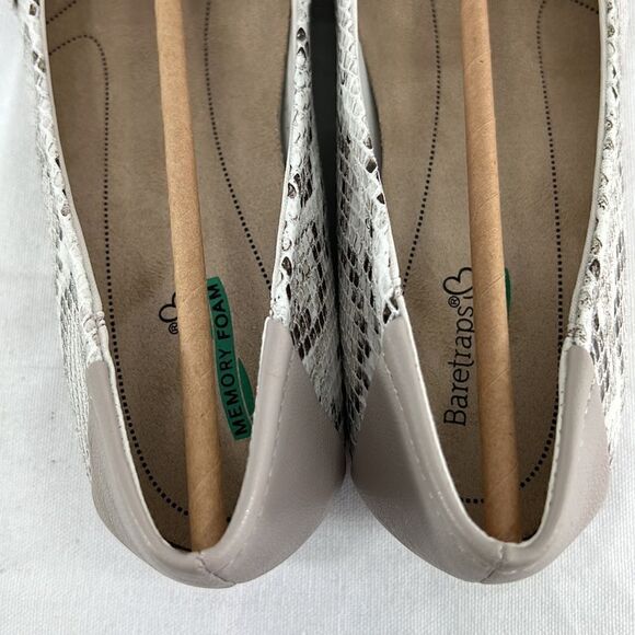 BareTraps Snakeskin-Embossed Mitsy Flats- Cream Multi- Size 8.5 M- NIB - Picture 7 of 8